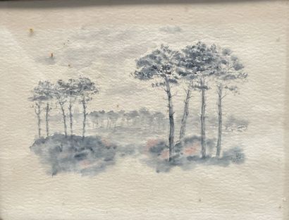 Fort lot de dessins, gravures dont :
Pierre...