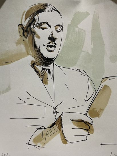 Raymond MORETTI (1931-2005)
Charles de Gaulle...