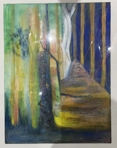 Suzy LEVY
Lot d'aquarelles et pastels encadrés,...