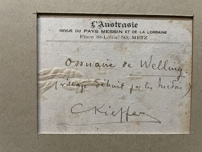 Lot de dessins et aquarelles dont :
-