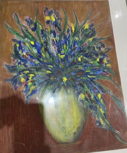 Suzy LEVY
Lot d'aquarelles et pastels encadrés,...