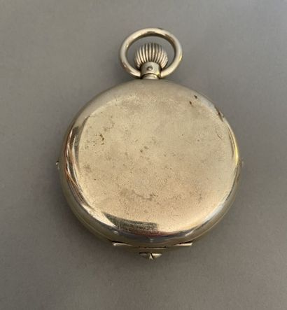 Importante montre de poche en argent à quantième...