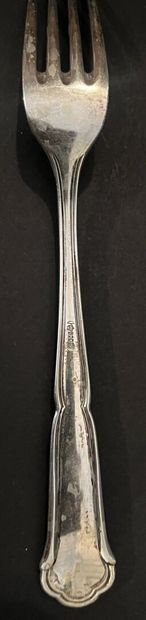 Douze fourchettes en argent 800 °/°° à spatule...