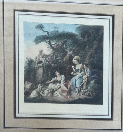 Lot de gravures. 
La plus grande : 51 x 33...