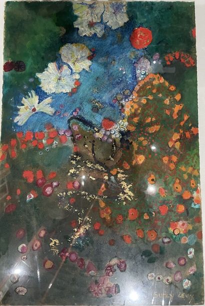 Suzy LEVY
Lot d'aquarelles et pastels encadrés,...