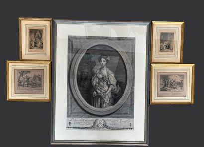 Lot de gravures. 
La plus grande : 51 x 33...