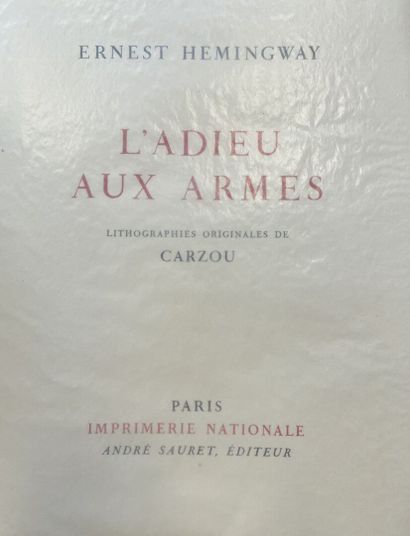 Ernest HEMINGWAY 
Works. André Sauret publisher....