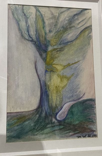 Suzy LEVY
Lot d'aquarelles et pastels encadrés,...