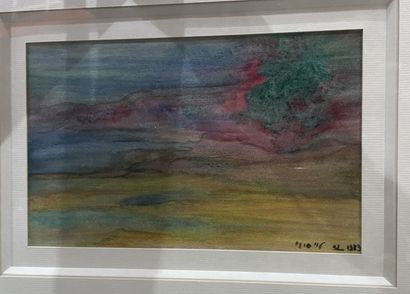 Suzy LEVY
Lot d'aquarelles et pastels encadrés,...
