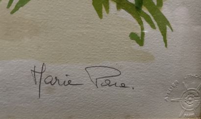 Fort lot de dessins, gravures dont :
Pierre...