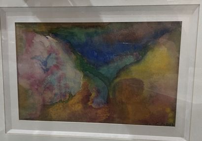 Suzy LEVY
Lot d'aquarelles et pastels encadrés,...