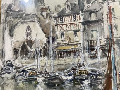 Denis VERSPECHT (1919-c.1996)
Honfleur
Aquarelle,...