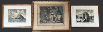 Lot de gravures. 
La plus grande : 51 x 33...