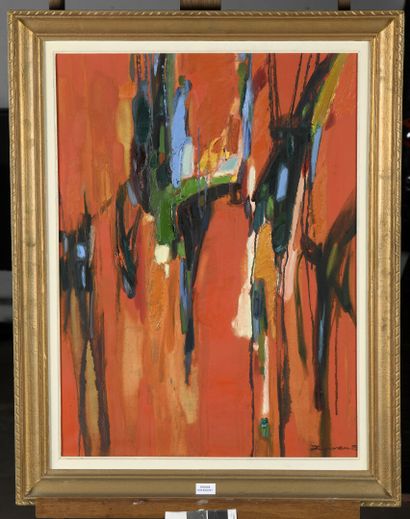 ZAVEN (Born 1958)
Composition in red
Oil...
