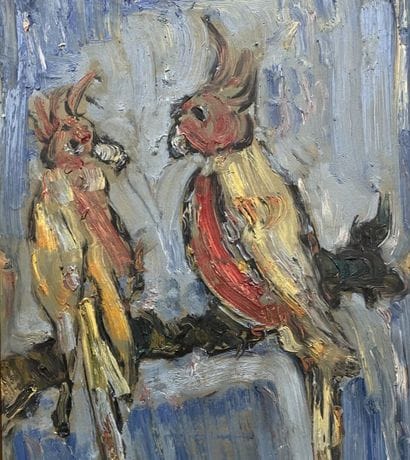 Richard MANDIN (1909-2002)
Two parrots
Oil...