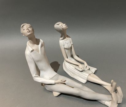 Lot de bibelots
-LLADRO, Espagne
Couple en...