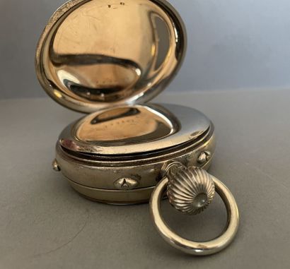 Importante montre de poche en argent à quantième...