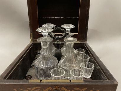 Rosewood and holly liquor box.
Louis Philippe...