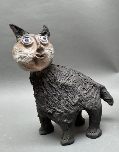 Jean LINARD (1931-2010) 
Cat
Stoneware, unsigned
H...