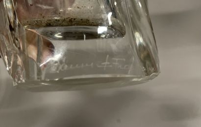 Two crystal confituriers with diamond-point...
