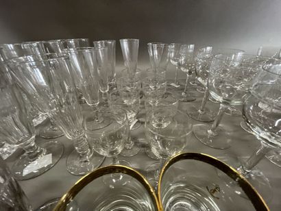 Lot of glasses, all mismatched, including...