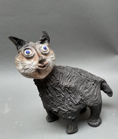 Jean LINARD (1931-2010) 
Cat
Stoneware, unsigned
H...