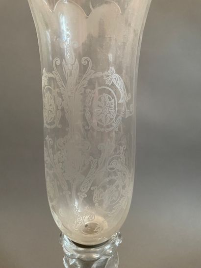 BACCARAT
Crystal candle jar with twisted...
