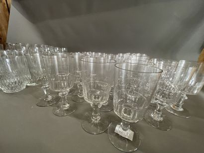 Lot of glasses, all mismatched, including...