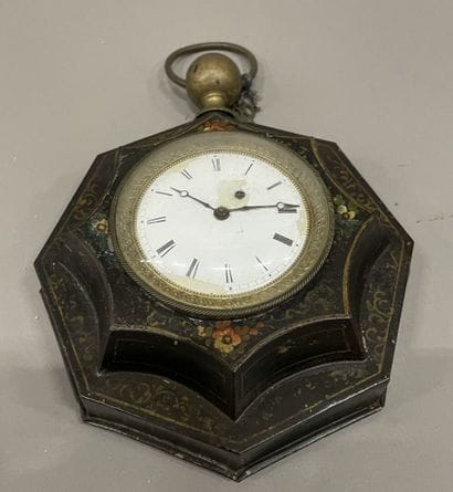 Octagonal sheet metal sconce, painted with...