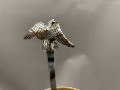 Hot-water bottle lamp in silver-plated bronze,...