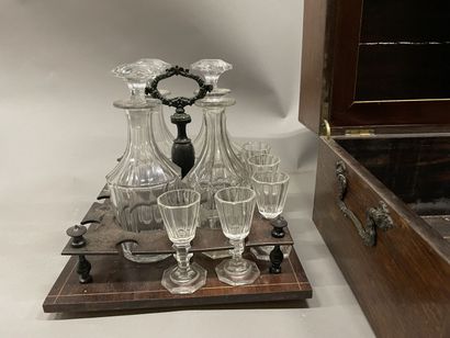 Rosewood and holly liquor box.
Louis Philippe...