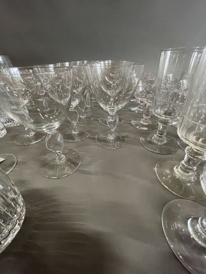 Lot of glasses, all mismatched, including...