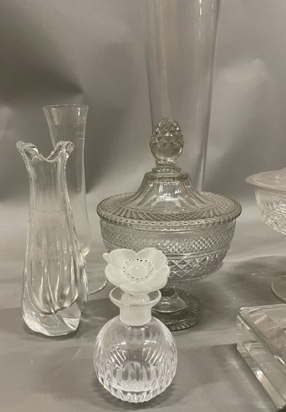 Two crystal confituriers with diamond-point...