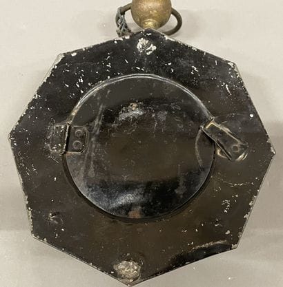 Octagonal sheet metal sconce, painted with...