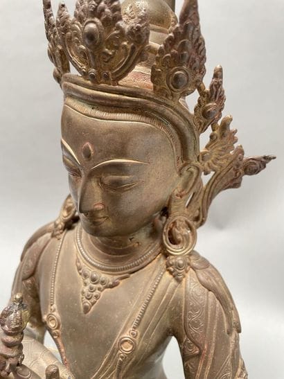 Gilded metal Buddha lamp in the taste of...