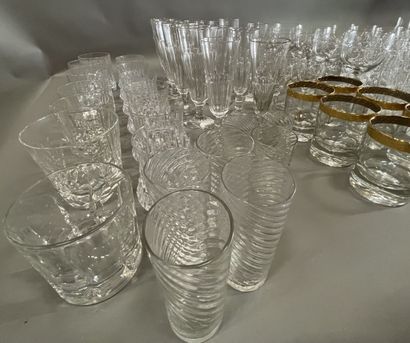 Lot of glasses, all mismatched, including...