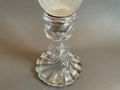 BACCARAT
Crystal candle jar with twisted...