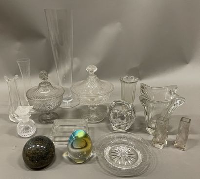 Two crystal confituriers with diamond-point...
