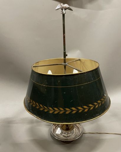 Hot-water bottle lamp in silver-plated bronze,...