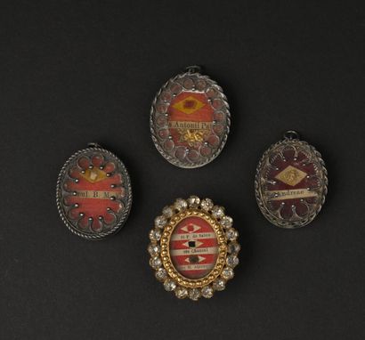 Set of four miniature reliquaries.
19th century.
Average...