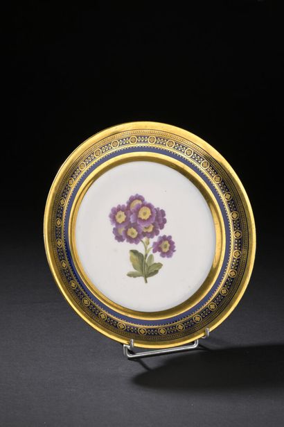 PARIS
Porcelain plate with polychrome decoration...