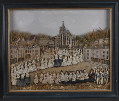 Religious procession in a village
Diorama,...