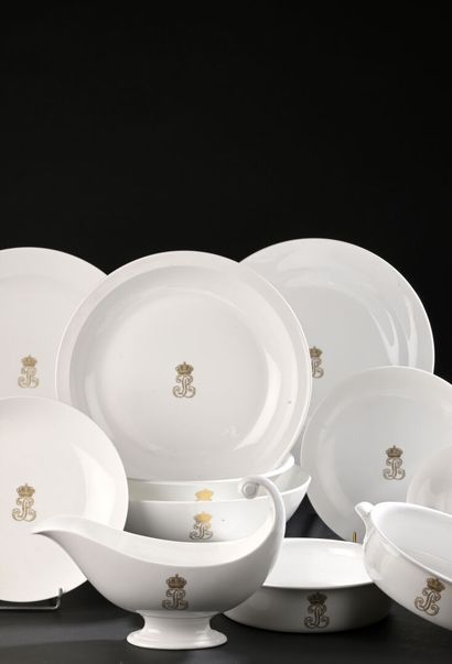 SÈVRES
Porcelain composite service set with...