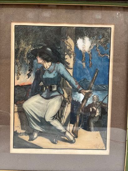 René BESSERVE (1883-1959) 
The Sentinel and...