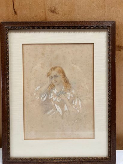 J. HANSATTE 
Thoughtful young girl. 
Graphite...