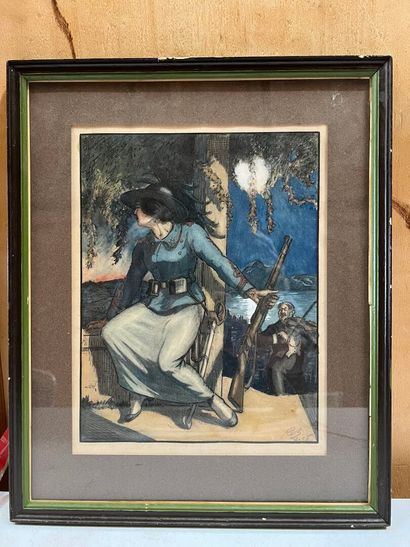 René BESSERVE (1883-1959) 
The Sentinel and...