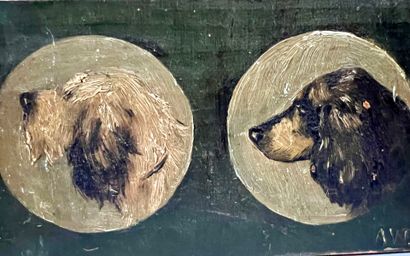 Modern school

Two portraits of dogs

Oil...