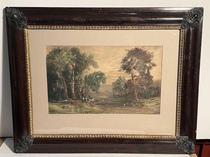 P. BOYER 
Landscape
18 x 29.5 cm (view)