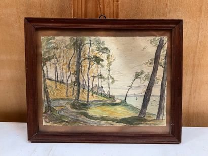 Jean COLLE
Lake landscape
Watercolor on paper,...
