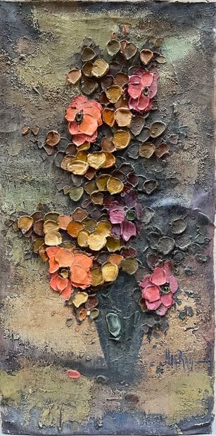 MONRAY
Bunch of flowers
Oil on canvas, signed...